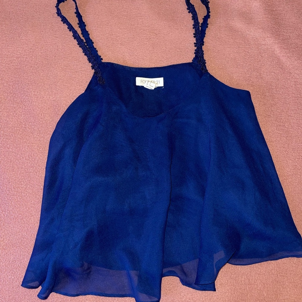 Blue Floral Tank